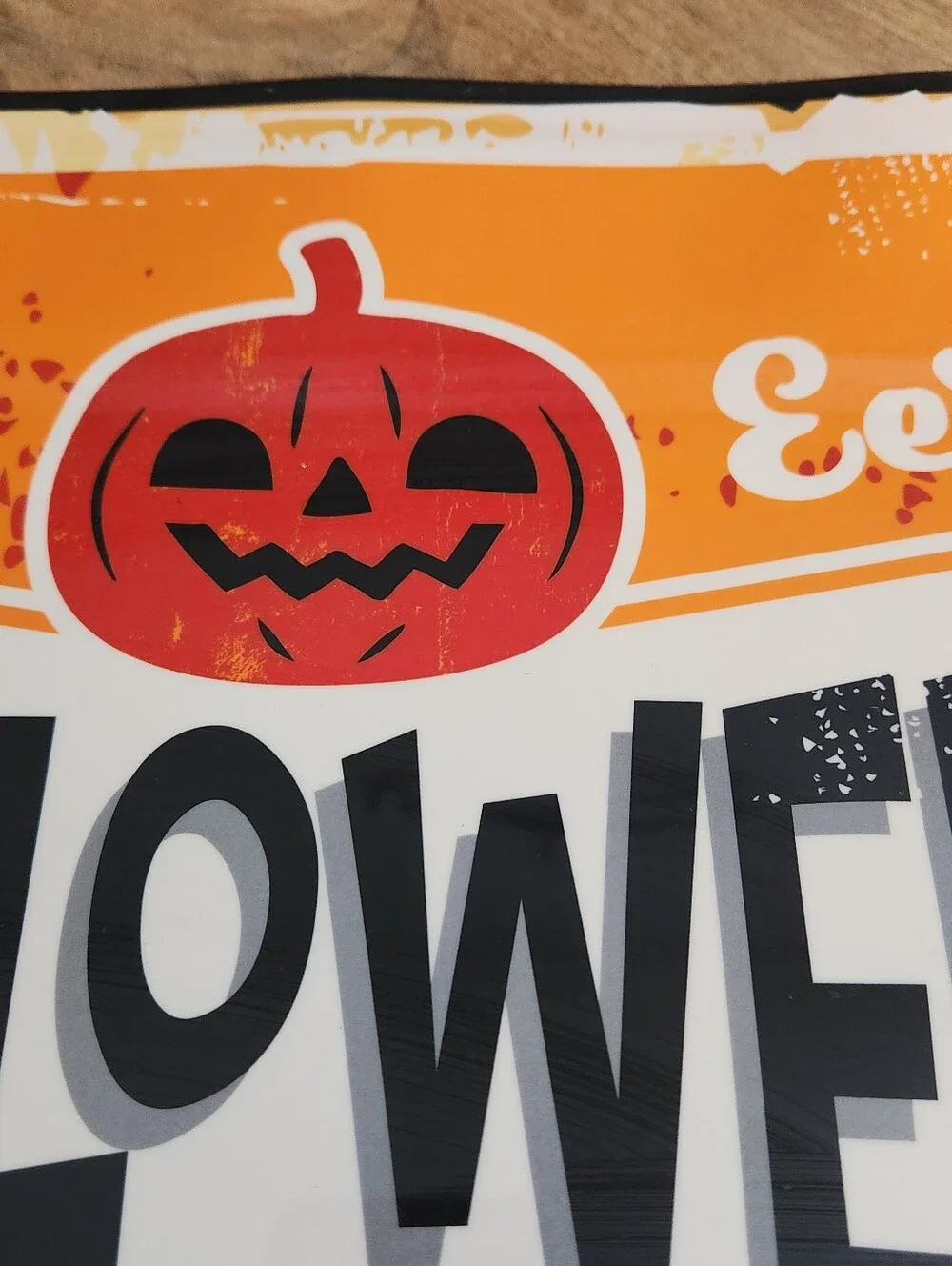 Halloween Distressed Retro Melamine Party Serving Tray - Scary, Eerie, Creepy
